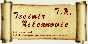Tešimir Milčanović vizit kartica
